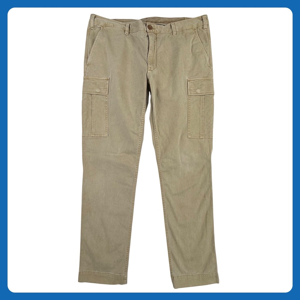 Polo Ralph Lauren Cargo Pants Men‎ 36x32 Tan Cotton Stretch Military Style